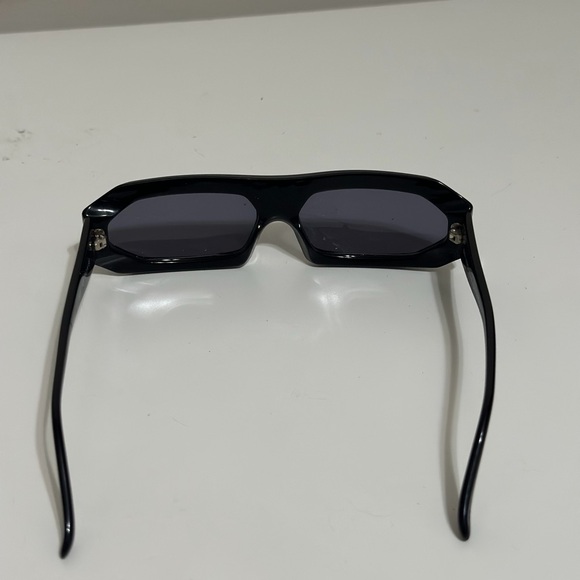 alain mikli Black Women’s Rectangular Sunglasses Handmade 561 101 C.M 88 - Picture 3 of 10